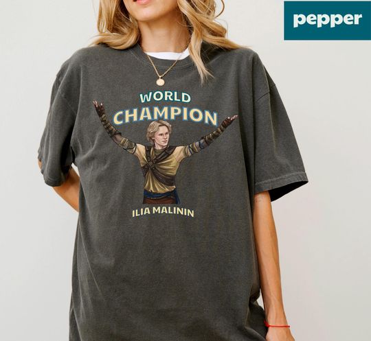 Ilia Malinin World Champion Shirt, 2026 Prague Figure Skating Tee, Vintage Ice Skating Shirt, Quad Era Fan Gift