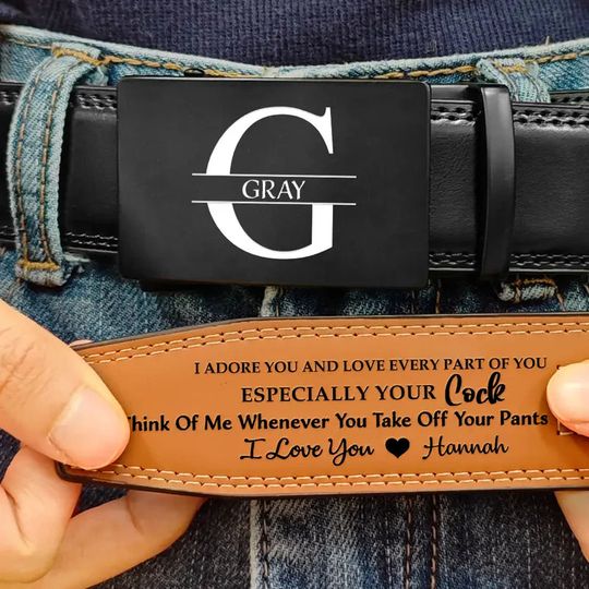 Discover I Love You For Who You Are Gift For Husband Boy Friend - Personalized Leather Belt With Buckle
