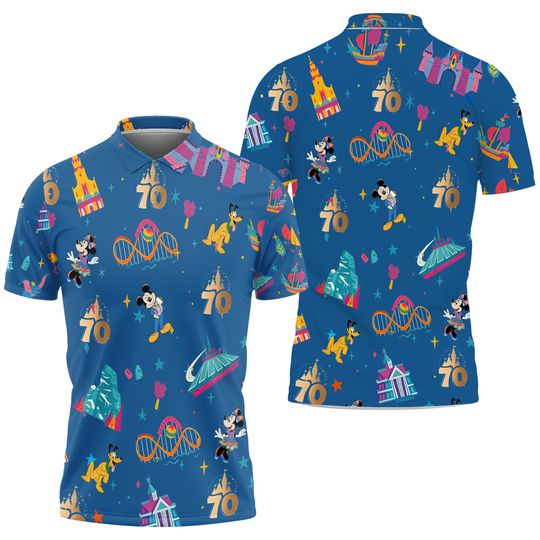 Disneyland 70th Anniversary Polo Shirt, 70 Years Of Magic Shirt, Disney Polo Shirt, Disneyland Trip 2025
