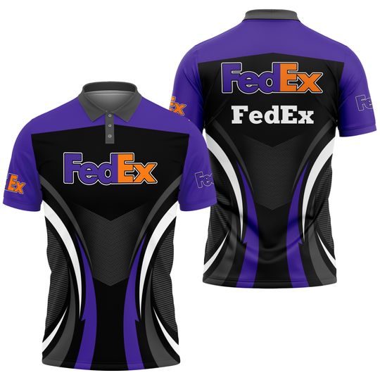 FedEx Polo Shirt, FedEx Ground 3D Printed Polo Shirt