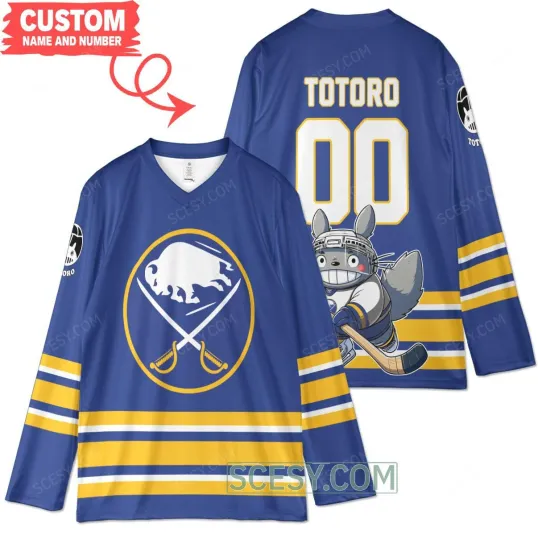 Discover Buffalo Sabres x Totoro My Neighbor Totoro Custom Hockey Jersey