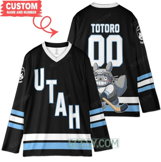 Utah Hockey Club x Totoro My Neighbor Totoro Custom Hockey Jersey