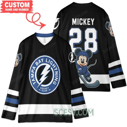 Discover Tampa Bay Lightning x Mickey Custom Hockey Jersey