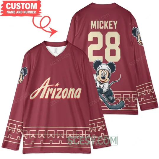 Arizonna Coyotes x Mickey Custom Hockey Jersey