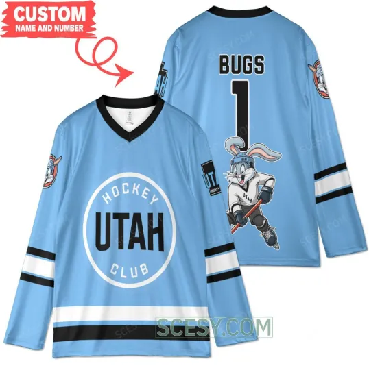 Utah Hockey Club x Bugs Bunny Looney Tunes Custom Hockey Jersey