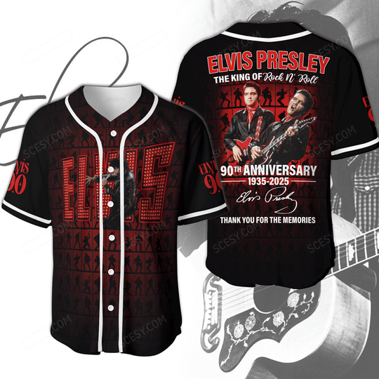 Elvis Presley 90th Anniversary Baseball Jersey