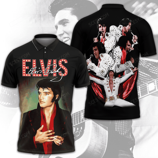 Elvis Presley Polo Shirt, Gift for Fan