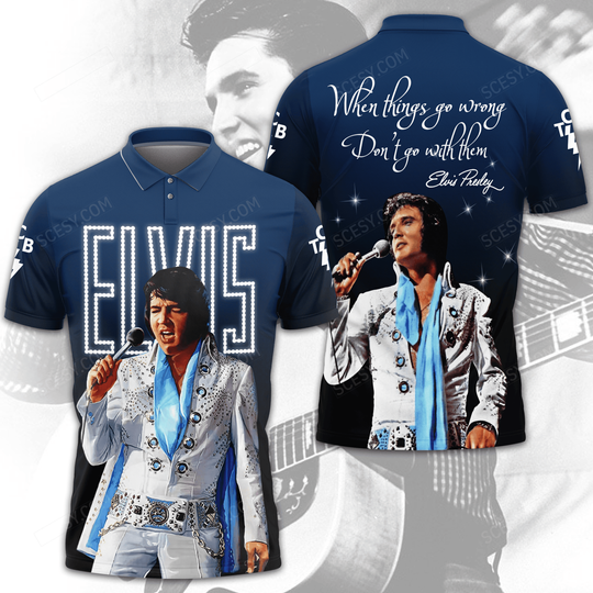 Elvis Presley Polo Shirt, Gift for Fan