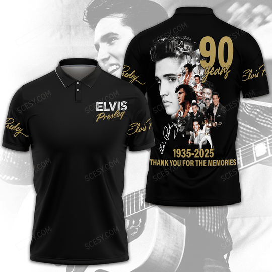 Elvis Presley Polo Shirt, Gift for Fan