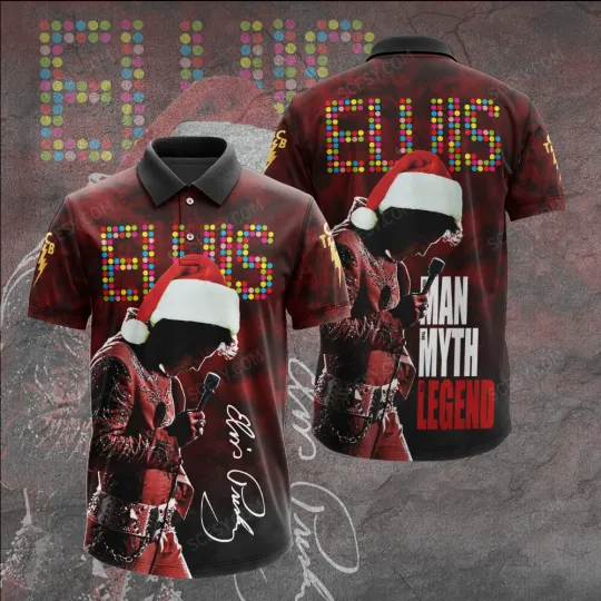 Elvis Presley Polo Shirt, Gift for Fan