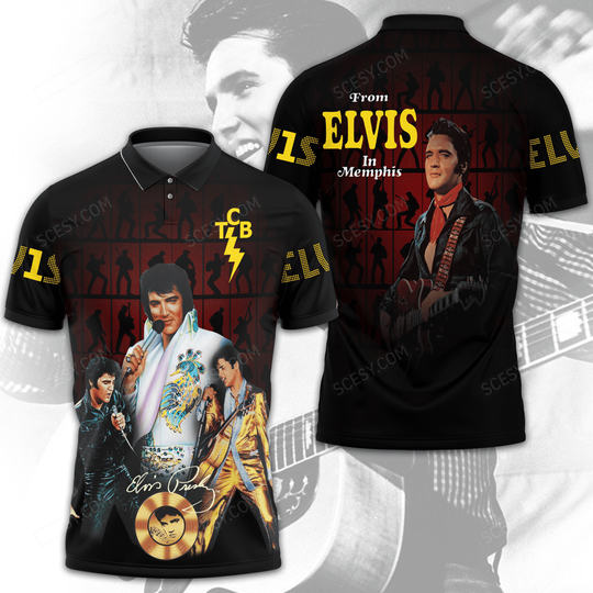 Elvis Presley Polo Shirt, Gift for Fan