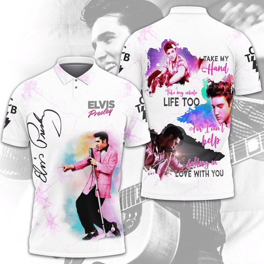 Elvis Presley Polo Shirt, Gift for Fan