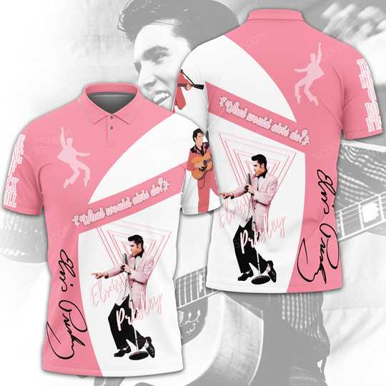 Elvis Presley Polo Shirt, Gift for Fan