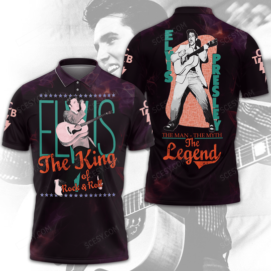 Elvis Presley Polo Shirt, Gift for Fan