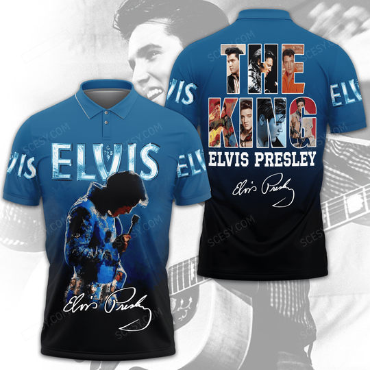 Elvis Presley Polo Shirt, Gift for Fan