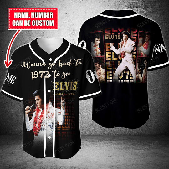 Wanna Go Back To 1972 To See Elvis Presley Baseball Jersey