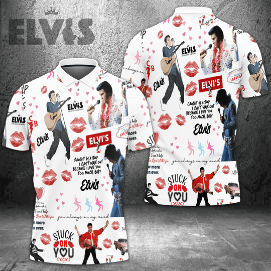 Elvis Presley Polo Shirt, Gift for Fan