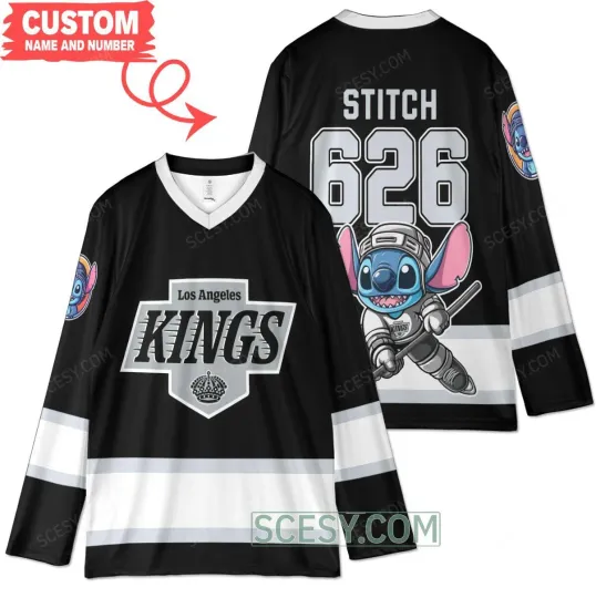 Discover Los Angeles Kings x Lilo & Stitch Custom Hockey Jersey
