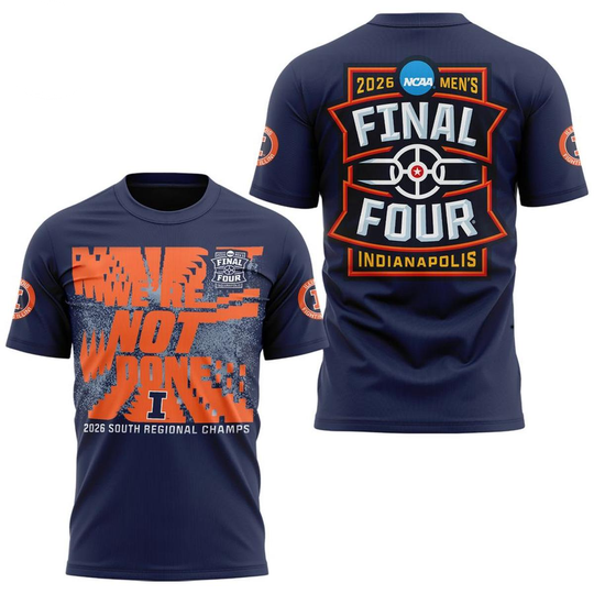 Discover Illinois Fighting Illini 2026 NCAA Men’s Final Four Indianapolis Navy Shirt