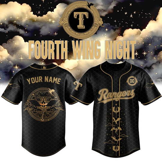 Texas Rangers Fourth Wing Night Custom Baseball Jersey