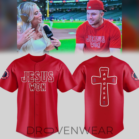 Discover Los Angeles Angels Jesus Won Faith Jersey Version 2