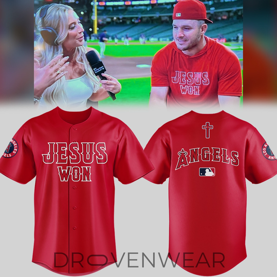 Discover Los Angeles Angels Jesus Won Christian Baseball Jersey