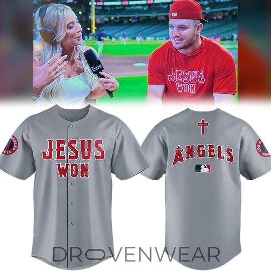 Discover Los Angeles Angels Jesus Won Christian Baseball Jersey