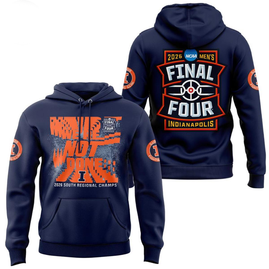 Discover Illinois Fighting Illini 2026 NCAA Men’s Final Four Indianapolis Navy Hoodie