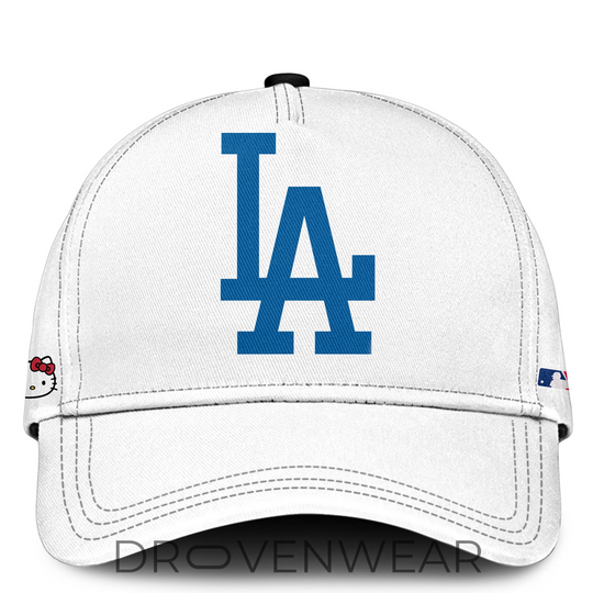 Discover Los Angeles Dodgers x Hello Kitty 2026 Exclusive Hello Kitty Baseball Cap AOP