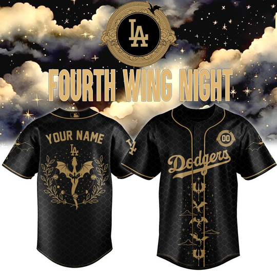 Los Angeles Dodgers Fourth Wing Night Limited Custom Baseball Jersey