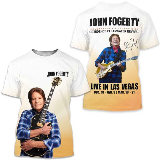 John Fogerty Live In Las Vegas 2026 AOP 3D T-Shirt