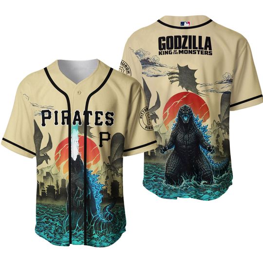 Pittsburgh Pirates god zilla King Of The Monsters Special Edition Baseball Jersey
