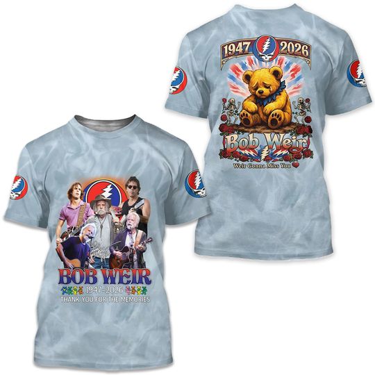 Rare In Loving Memory Of Bob Weir 1947-2026 3D T-shirt