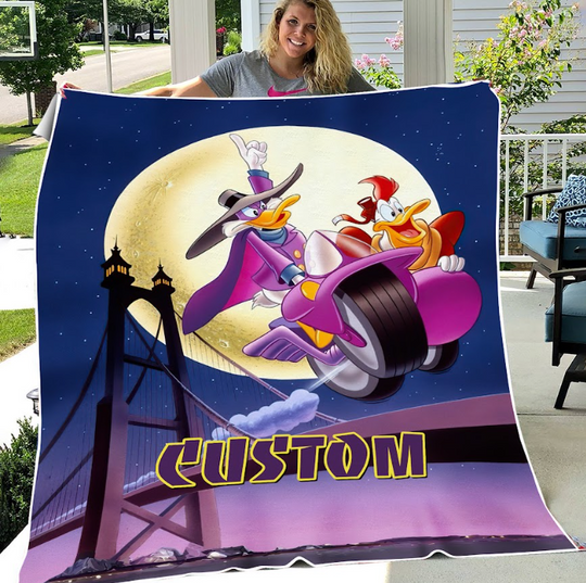 Disney Darkwing Duck Blanket, Negaduck Negative Character Decor, Darkwing Duck DuckTales Blanket, Disney Duck Lover Blanket Gift
