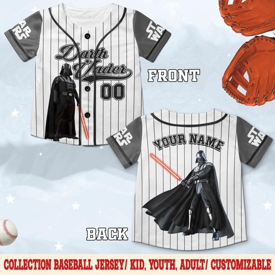 Discover Custom Star Wars Darth Vader Baseball Jersey, Personalized Star Wars Jersey Shirt, Disney Star Wars Birthday Gift, Gift For Fans