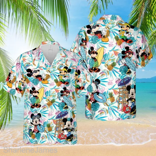 Discover Disney Summer Beach Walt Disney World Disney Aloha Hawaiian Shirt