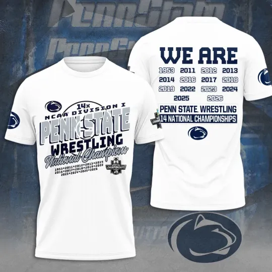Discover Nittany Lions Wrestling 2026 National Champions 3D Apparel – 5222