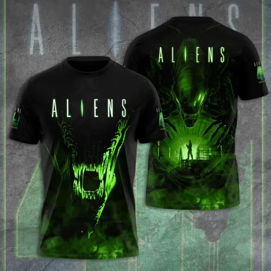 Discover Aliens 40th Anniversary 3D T-shirt All sizes
