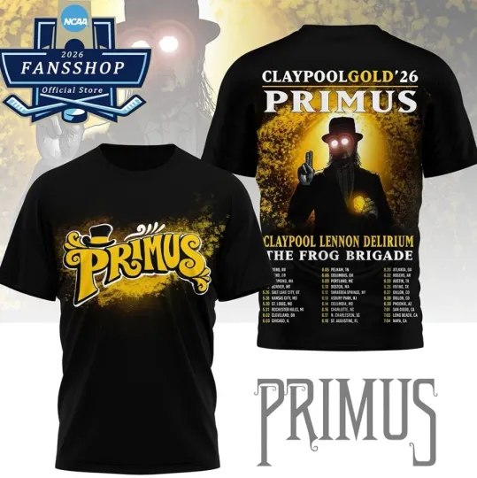 Discover Primus1 Claypool Gold 26 Primus Unisex 3D T-Shirt Gift For Fans