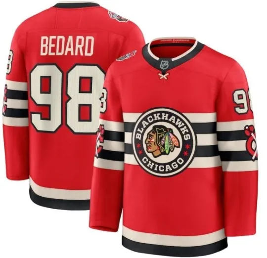 Discover Connor Bedard Chicago Blackhawks 2025 Winter Classic Men's NHL Hockey Jersey