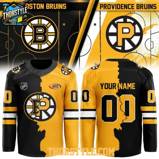 Discover Personalized Boston Bruins x Providence Bruins Collab Night 2026 Hockey Shirt