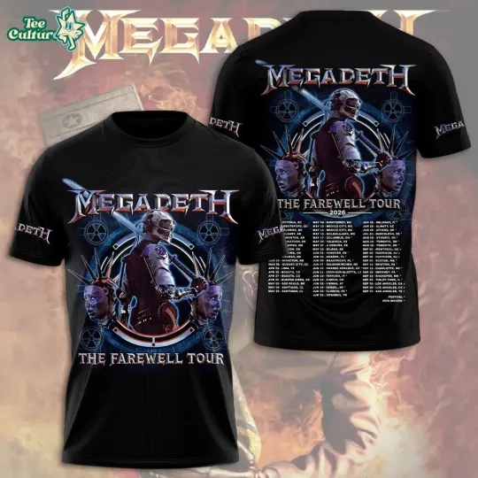 Megadeth 2026 Limited Edition 3D Graphic T-Shirt