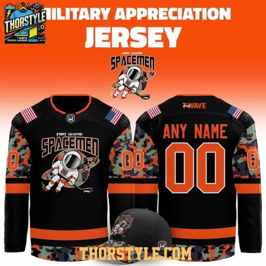 Discover Personalized Fort Wayne Spacemen Military Appreciation Night 2025 Hockey Shirt