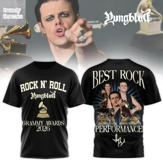 Discover Yungblud Best Rock Performance Awards 2026 3D Shirt