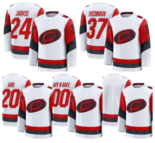 Discover Custom Men's White 2025 Away All Stitched Hockey Jersey Sz XS-6XL