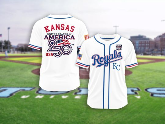 Discover Personalized 250th USA Baseball Jersey,Kansas City Royals USA 250th Anniversary American Pride Baseball Jersey,Baseball Lover,Custom Jersey