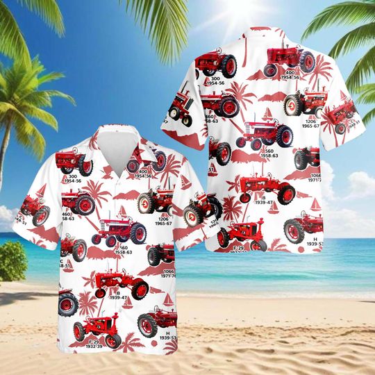 Discover International Harvester Hawaiian Shirt: Farm Tractor Aloha Shirt