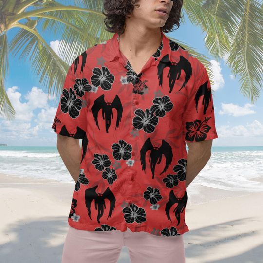 Discover Mothman Hawaiian Shirt: Cryptid Button-Down Shirt