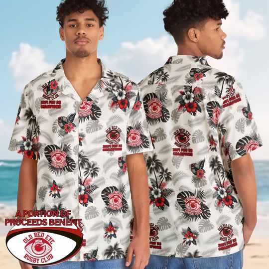 Discover Brevard Old Red Eye Rugby Club 2024 D3 Championship Hawaiian Shirt - Custom Tropical Rugby Wear - Unique Beach Sportswear - Sizes Run Large