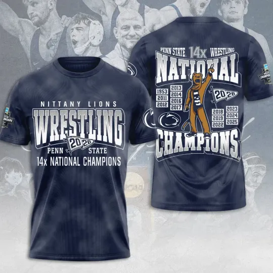 Discover Nittany Lions Wrestling 2026 National Champions 3D Apparel